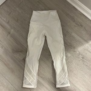 White Lululemon Cropped Leggings